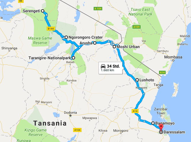 Route Tanzania